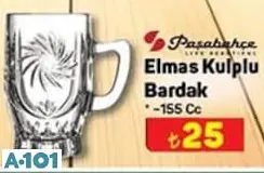 PAŞABAHÇE ELMAS KULPLU BARDAK 155 CC PAŞABAHÇE ELMAS KULPLU BARDAK 155 CC